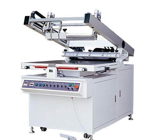 佛山市柏彩机械9060s半自动彩晶玻璃斜臂式精密丝网印刷机